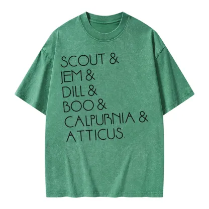 Pagewings To Kill A Mockingbird Unisex Washed T-shirt