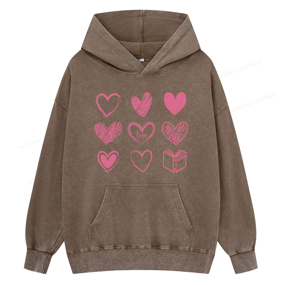 Pagewings To Love And Learn How To Be Loved Unisex Washed Hoodie