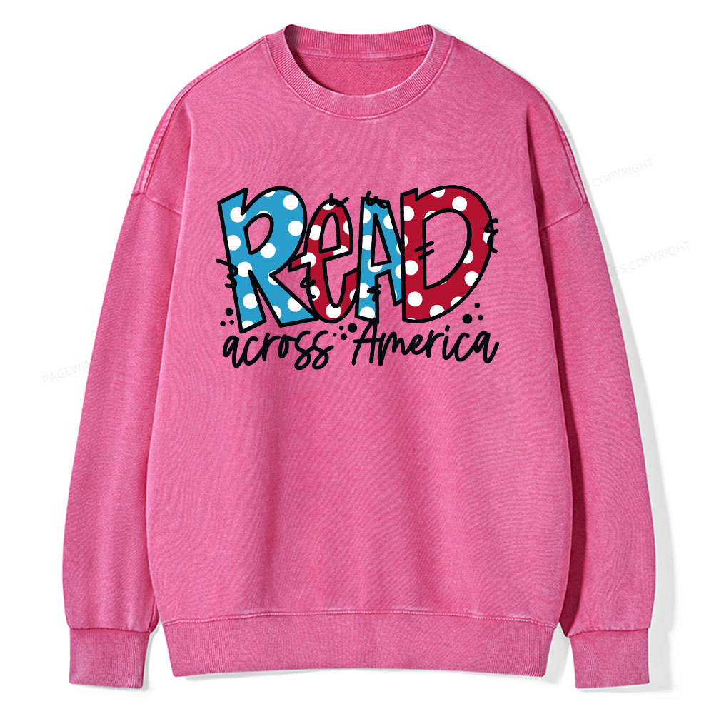 Pagewings Read Across America Unisex Washed Sweatshirt