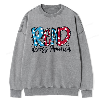 Pagewings Read Across America Unisex Washed Sweatshirt