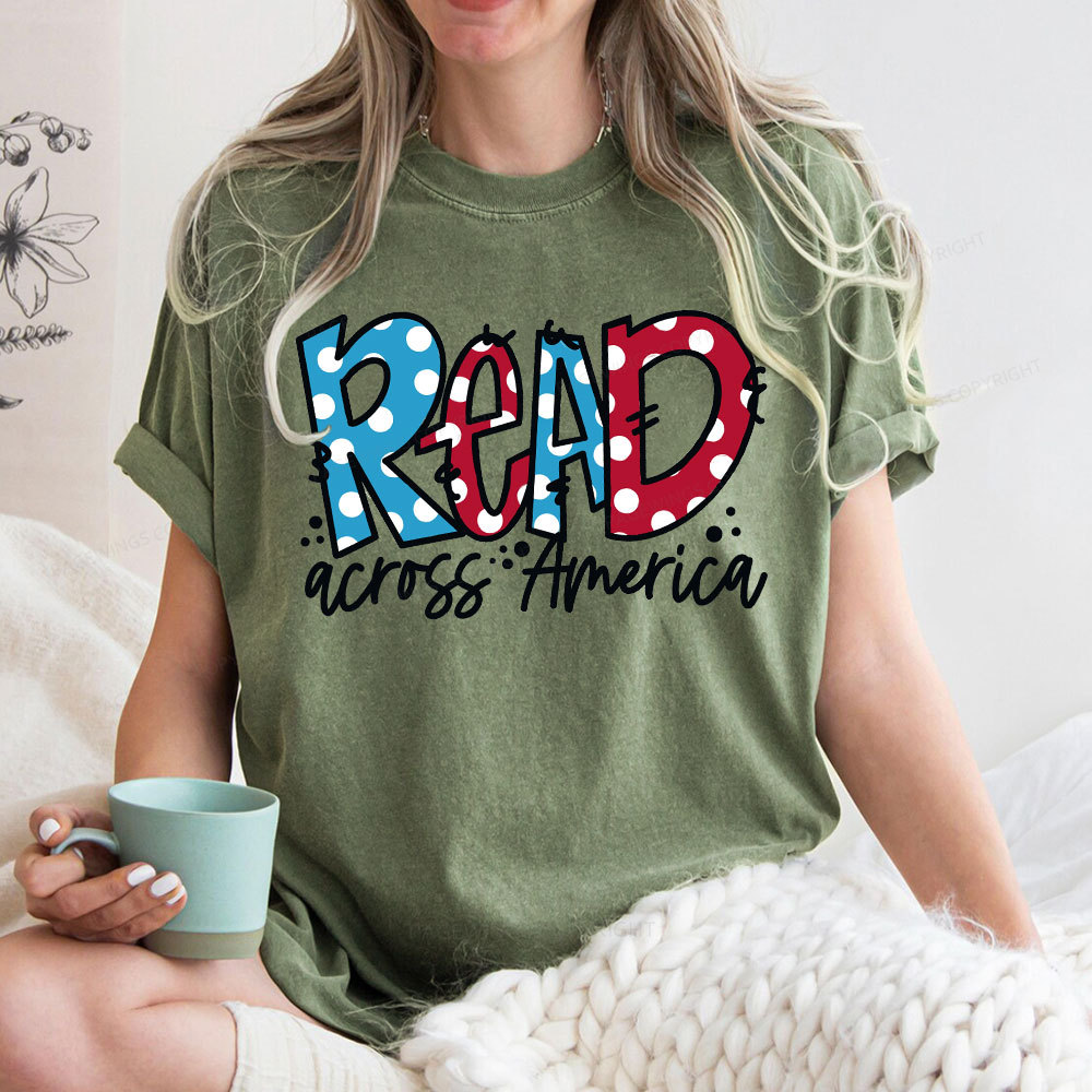 Pagewings Read Across America Unisex Washed T-shirt