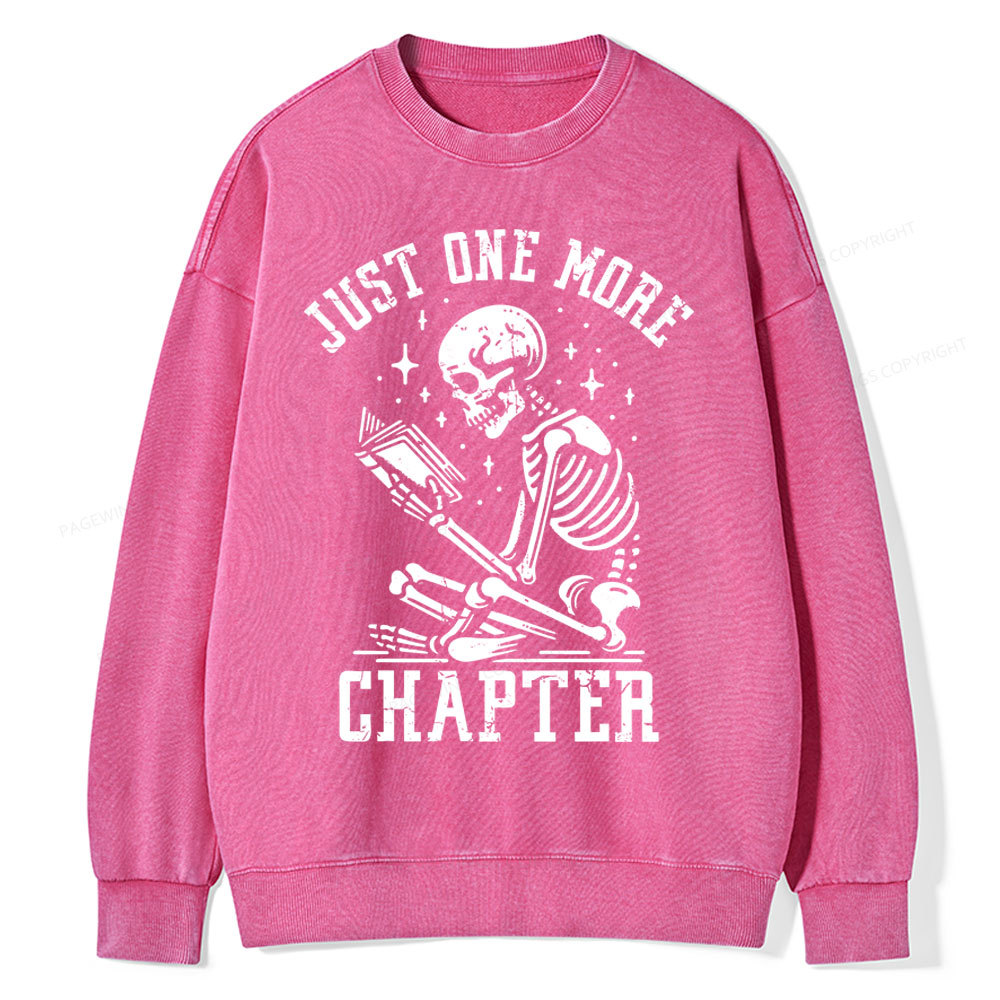 Pagewings Just One More Chapter Unisex Washed Sweatshirt