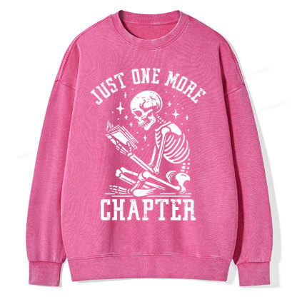 Pagewings Just One More Chapter Unisex Washed Sweatshirt