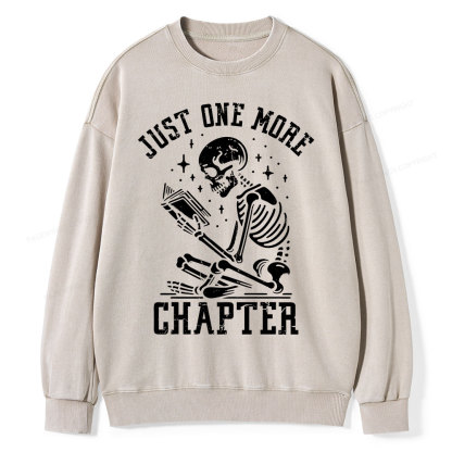 Pagewings Just One More Chapter Unisex Washed Sweatshirt