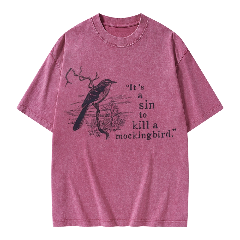 Pagewings It's A Sin To Kill a Mockingbird Unisex Washed T-shirt