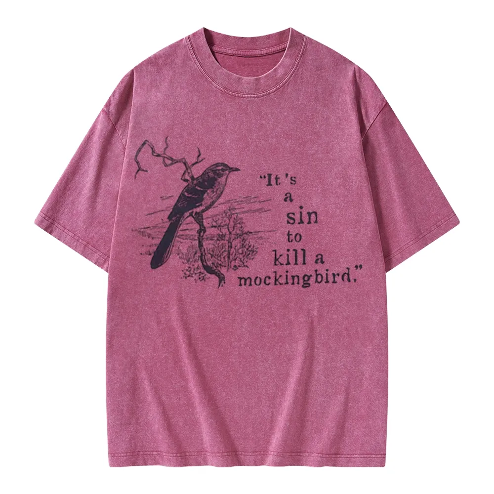 Pagewings It's A Sin To Kill a Mockingbird Unisex Washed T-shirt
