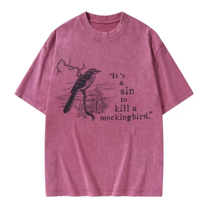 Pagewings It's A Sin To Kill a Mockingbird Unisex Washed T-shirt