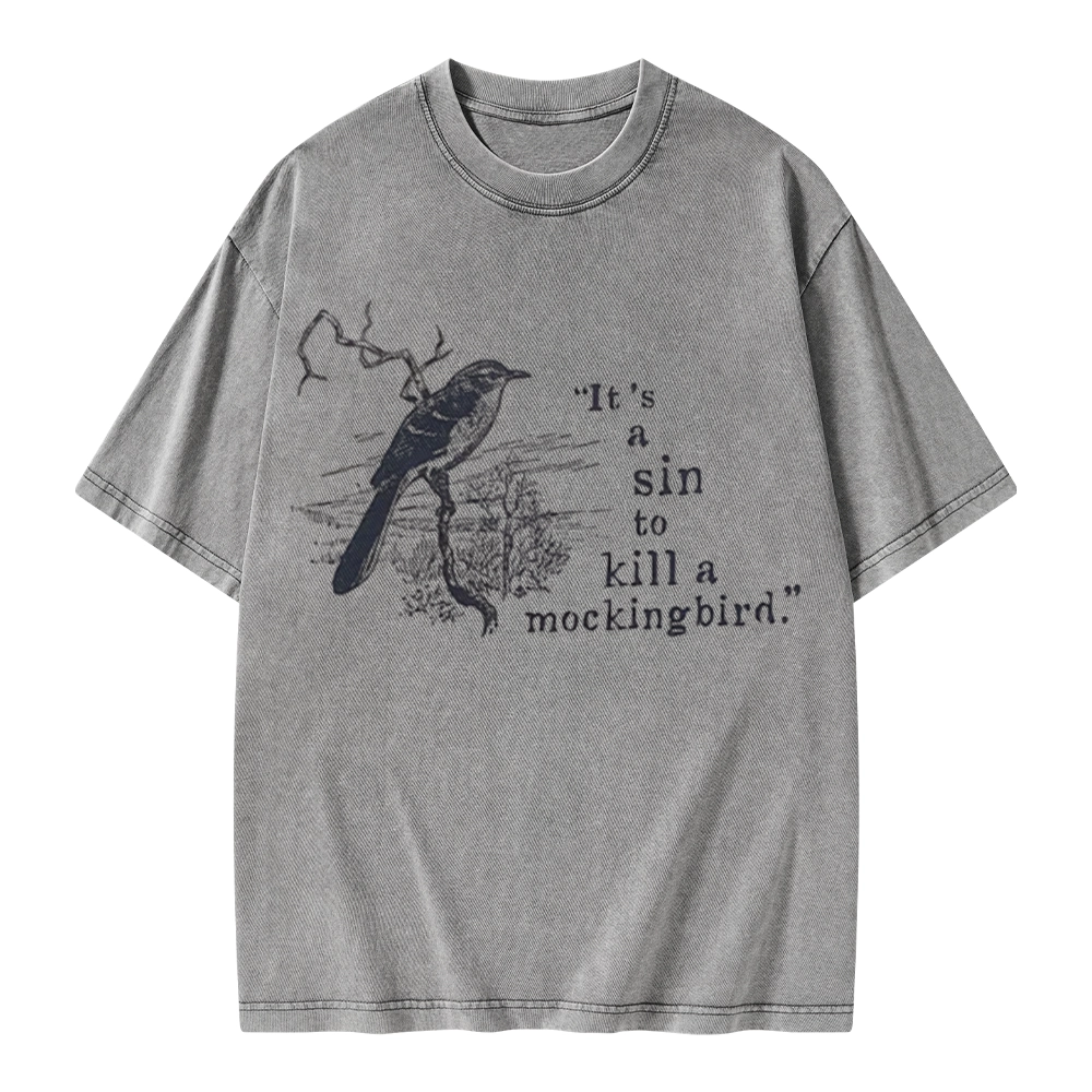 Pagewings It's A Sin To Kill a Mockingbird Unisex Washed T-shirt