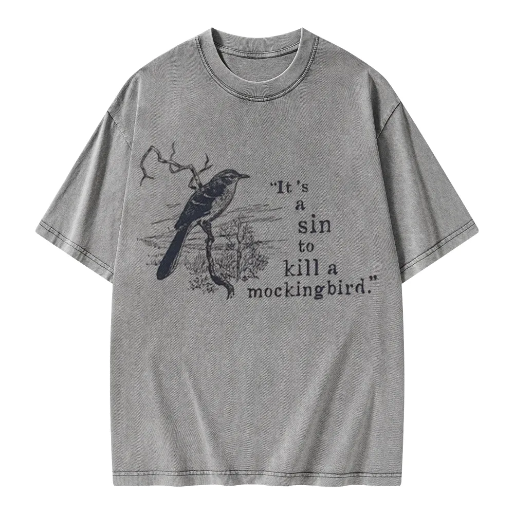 Pagewings It's A Sin To Kill a Mockingbird Unisex Washed T-shirt