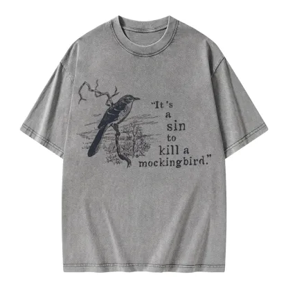 Pagewings It's A Sin To Kill a Mockingbird Unisex Washed T-shirt