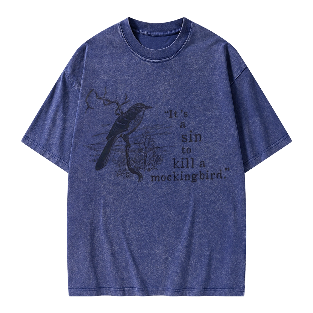 Pagewings It's A Sin To Kill a Mockingbird Unisex Washed T-shirt