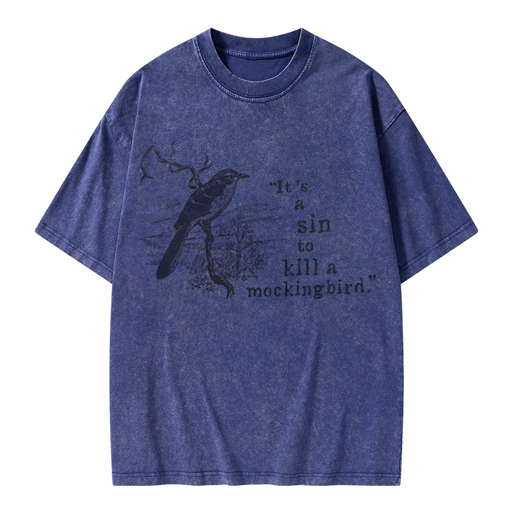 Pagewings It's A Sin To Kill a Mockingbird Unisex Washed T-shirt