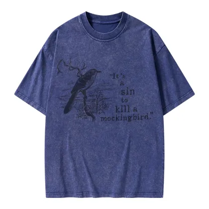 Pagewings It's A Sin To Kill a Mockingbird Unisex Washed T-shirt