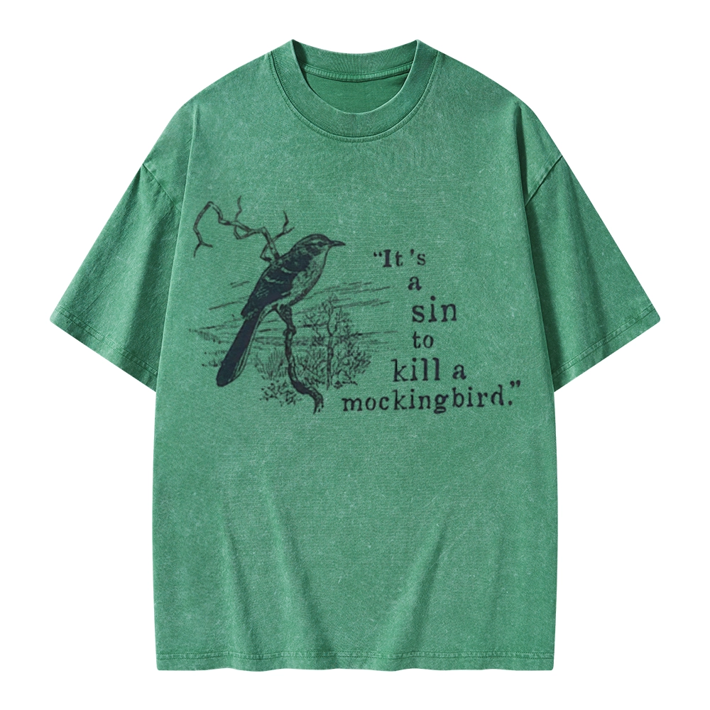 Pagewings It's A Sin To Kill a Mockingbird Unisex Washed T-shirt