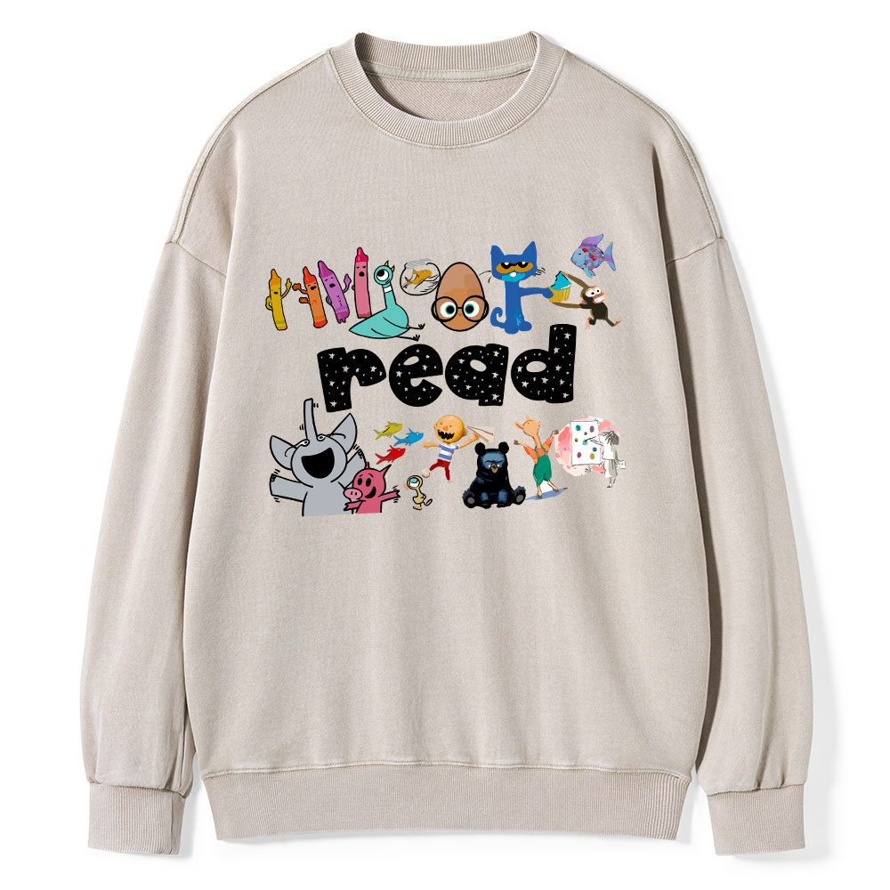 Pagewings Teacher Life Shirt, Teacher Shirt Unisex Washed Sweatshirt