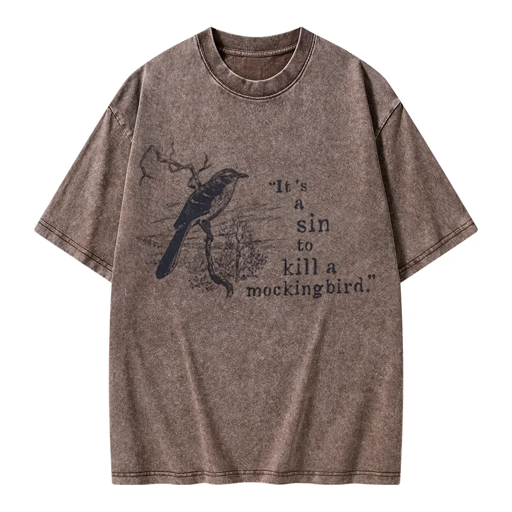 Pagewings It's A Sin To Kill a Mockingbird Unisex Washed T-shirt