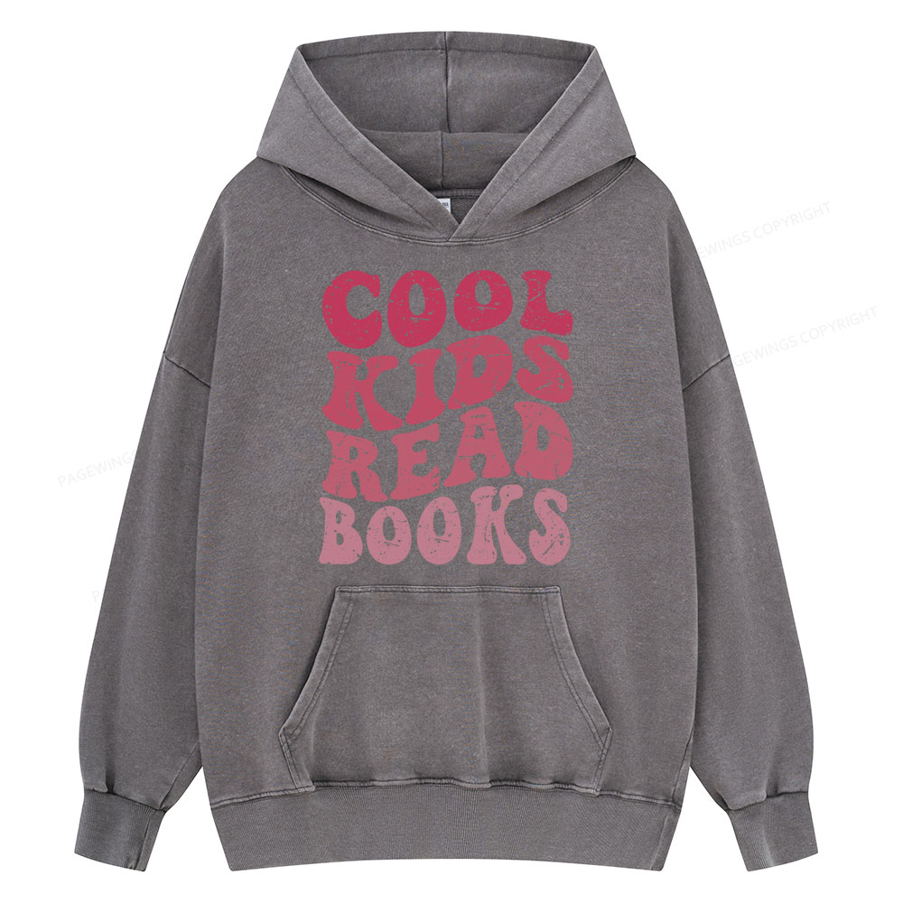 Pagewing Library Reader Book Nerd  Unisex Washed Hoodie