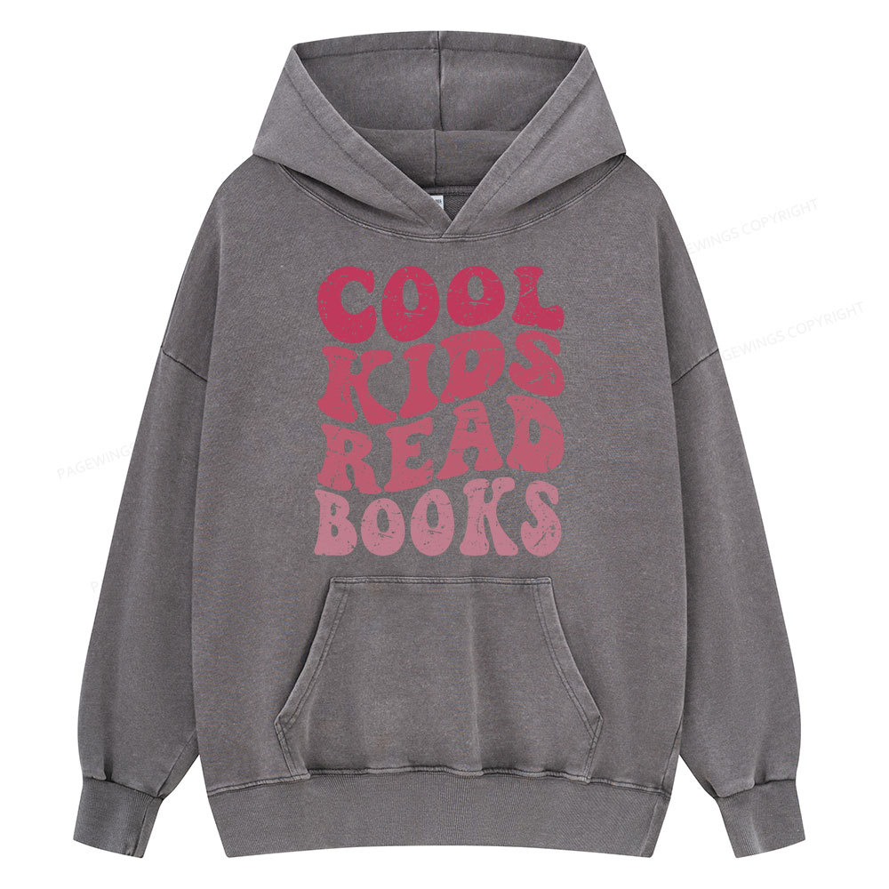Pagewing Library Reader Book Nerd  Unisex Washed Hoodie