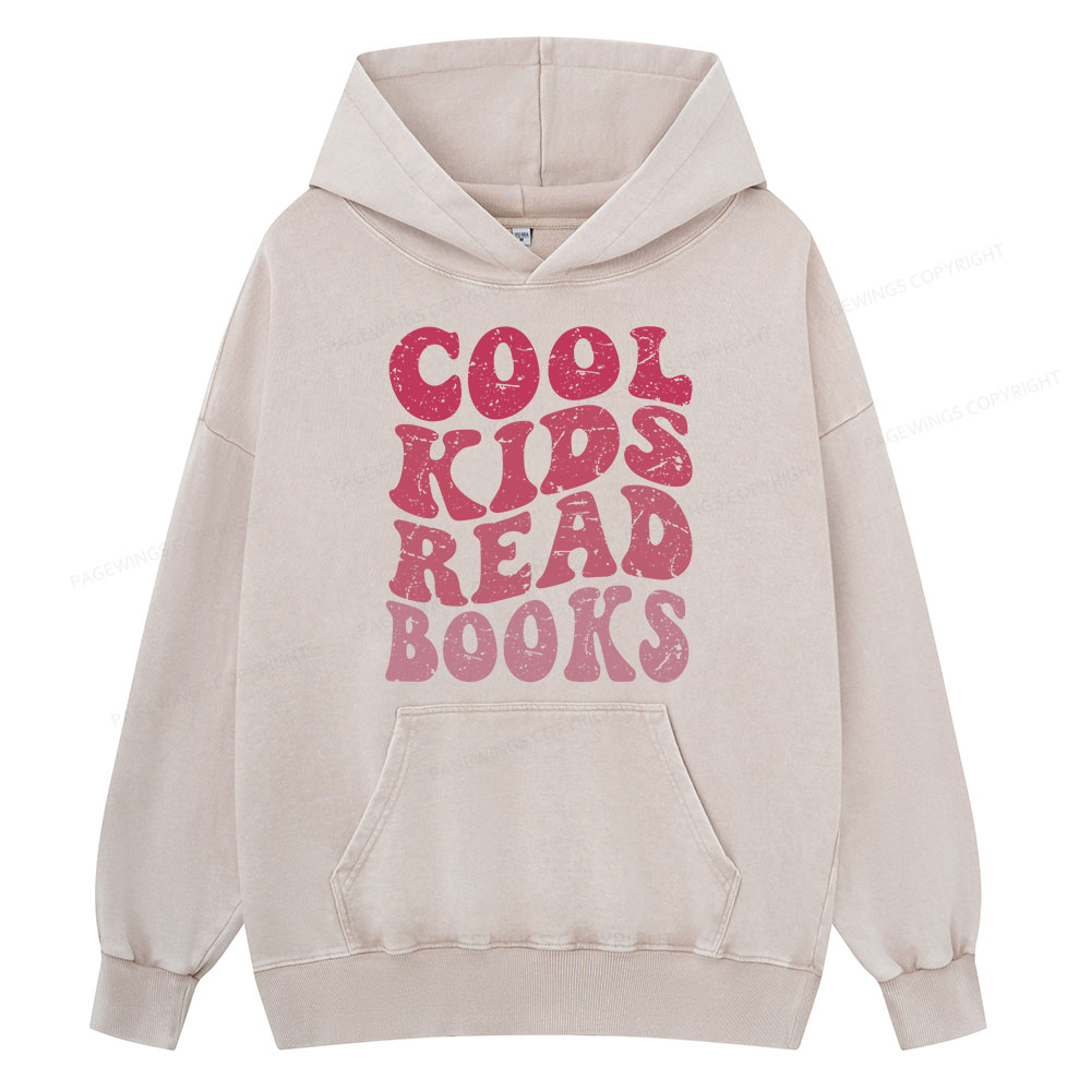 Pagewing Library Reader Book Nerd  Unisex Washed Hoodie