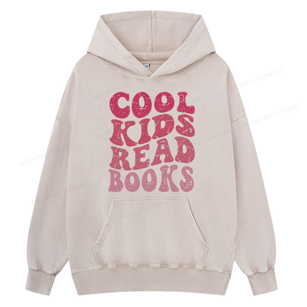 Pagewing Library Reader Book Nerd  Unisex Washed Hoodie