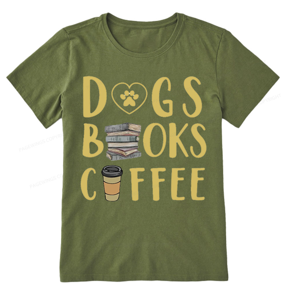 Pagewing Dogs, Books, Coffee Unisex Classic T-shirt