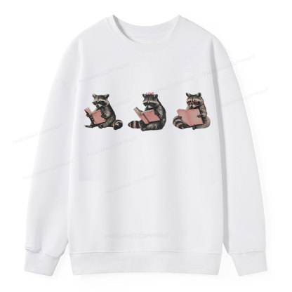 Pagewings Funny Raccoon Bookish Gift Unisex Classic Sweatshirt