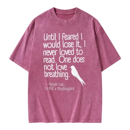 Pagewings To Kill a Mockingbird Reading Quote Unisex Washed T-shirt