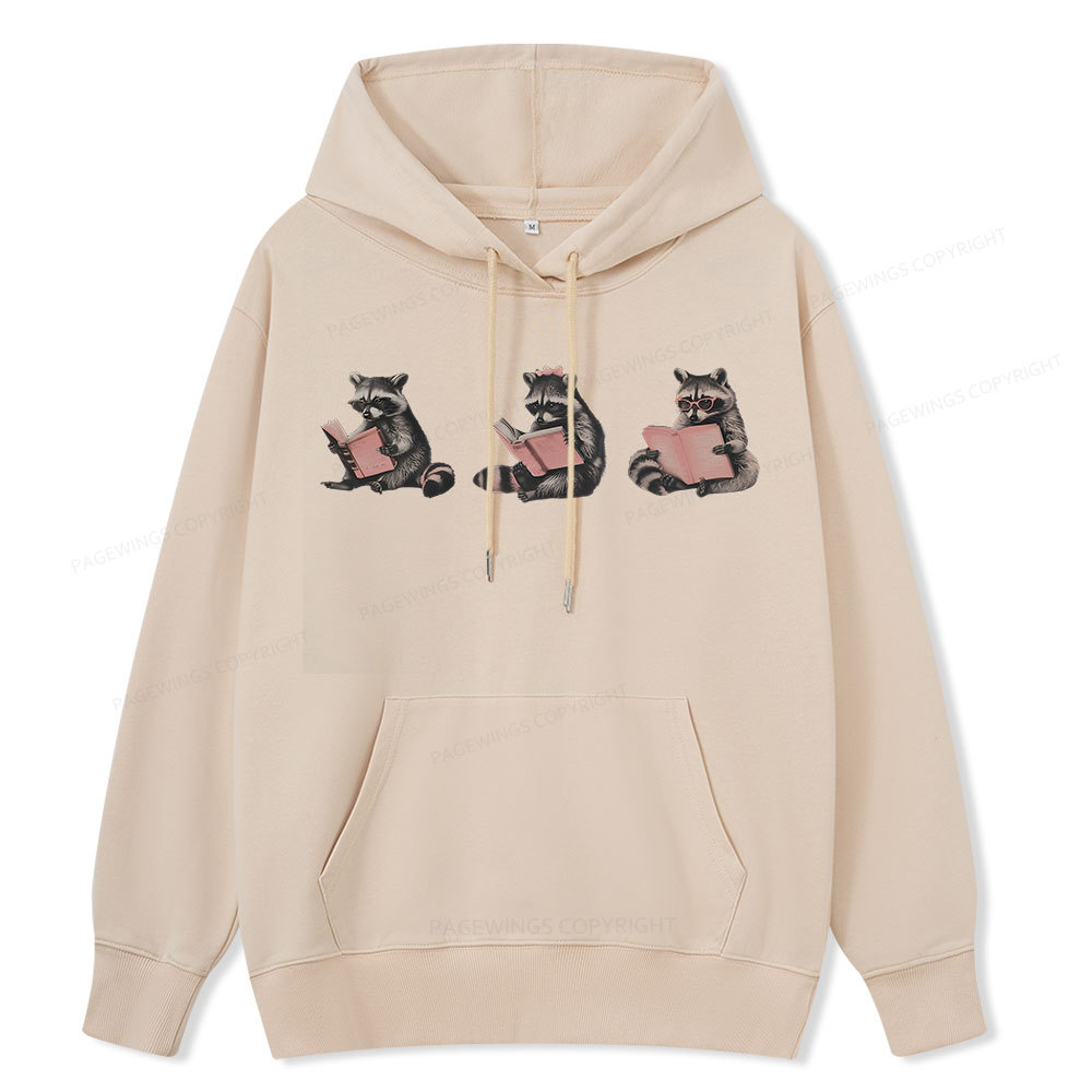Pagewings Funny Raccoon Bookish Gift Unisex Classic Hoodie
