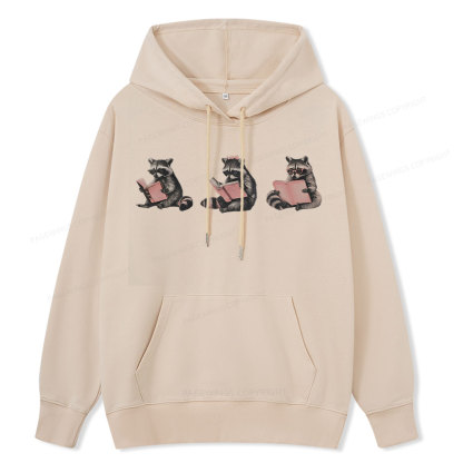Pagewings Funny Raccoon Bookish Gift Unisex Classic Hoodie