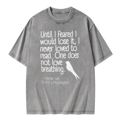 Pagewings To Kill a Mockingbird Reading Quote Unisex Washed T-shirt
