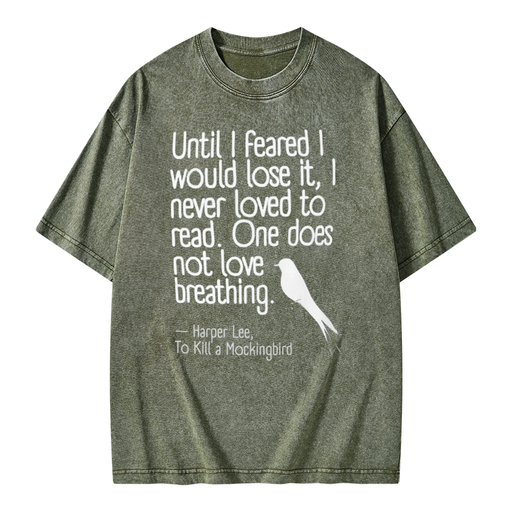 Pagewings To Kill a Mockingbird Reading Quote Unisex Washed T-shirt