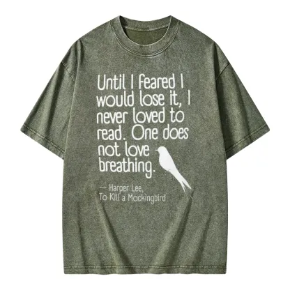 Pagewings To Kill a Mockingbird Reading Quote Unisex Washed T-shirt