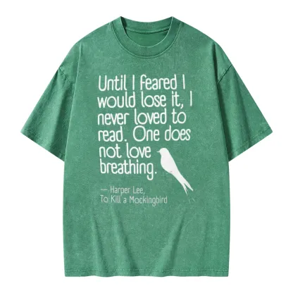 Pagewings To Kill a Mockingbird Reading Quote Unisex Washed T-shirt