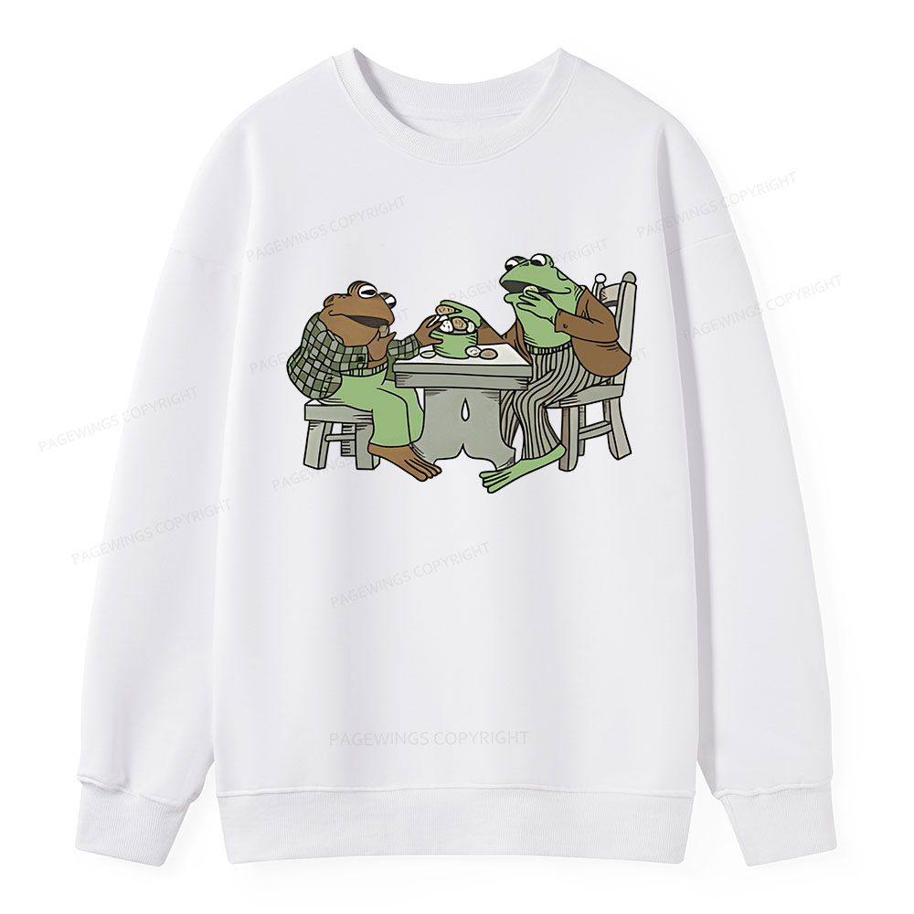 Pagewings frog & toad eat cookies Unisex Classic Sweatshirt