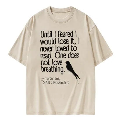 Pagewings To Kill a Mockingbird Reading Quote Unisex Washed T-shirt