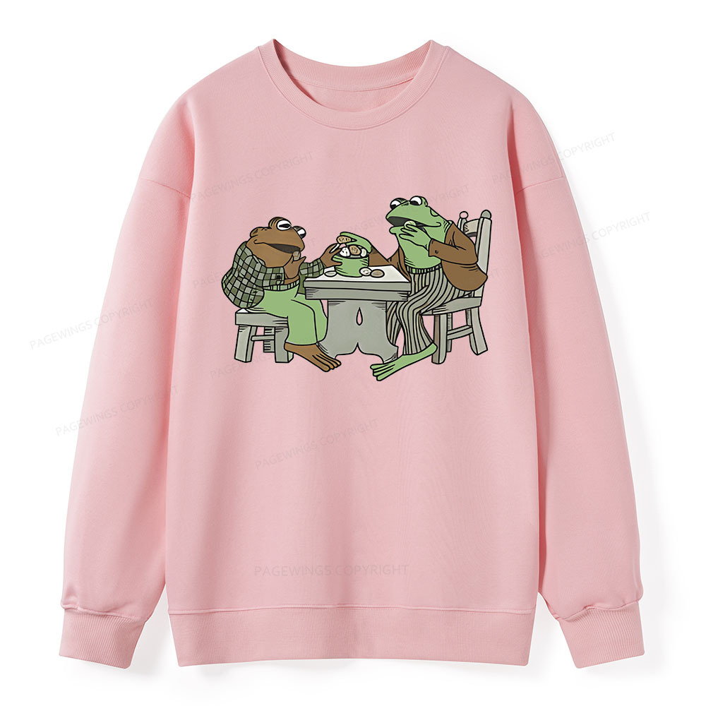 Pagewings frog & toad eat cookies Unisex Classic Sweatshirt