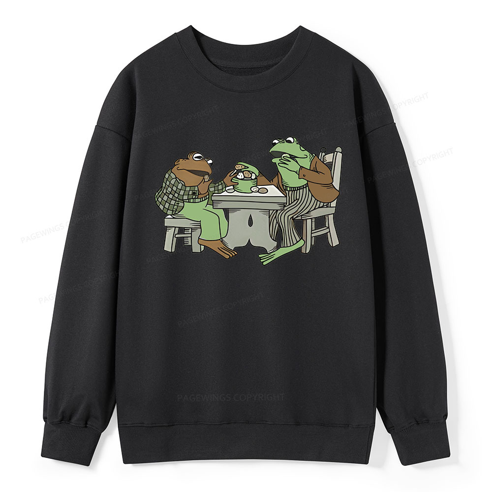 Pagewings frog & toad eat cookies Unisex Classic Sweatshirt