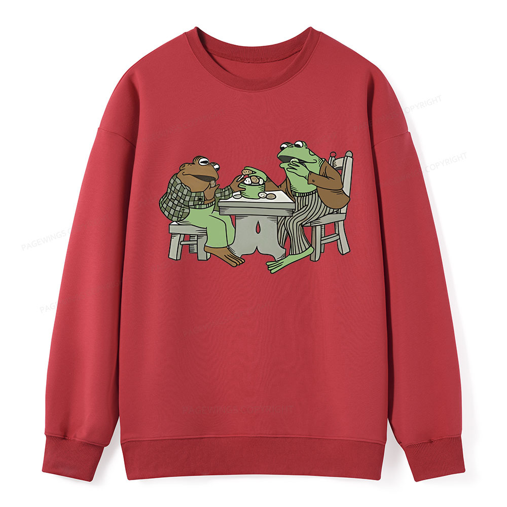 Pagewings frog & toad eat cookies Unisex Classic Sweatshirt