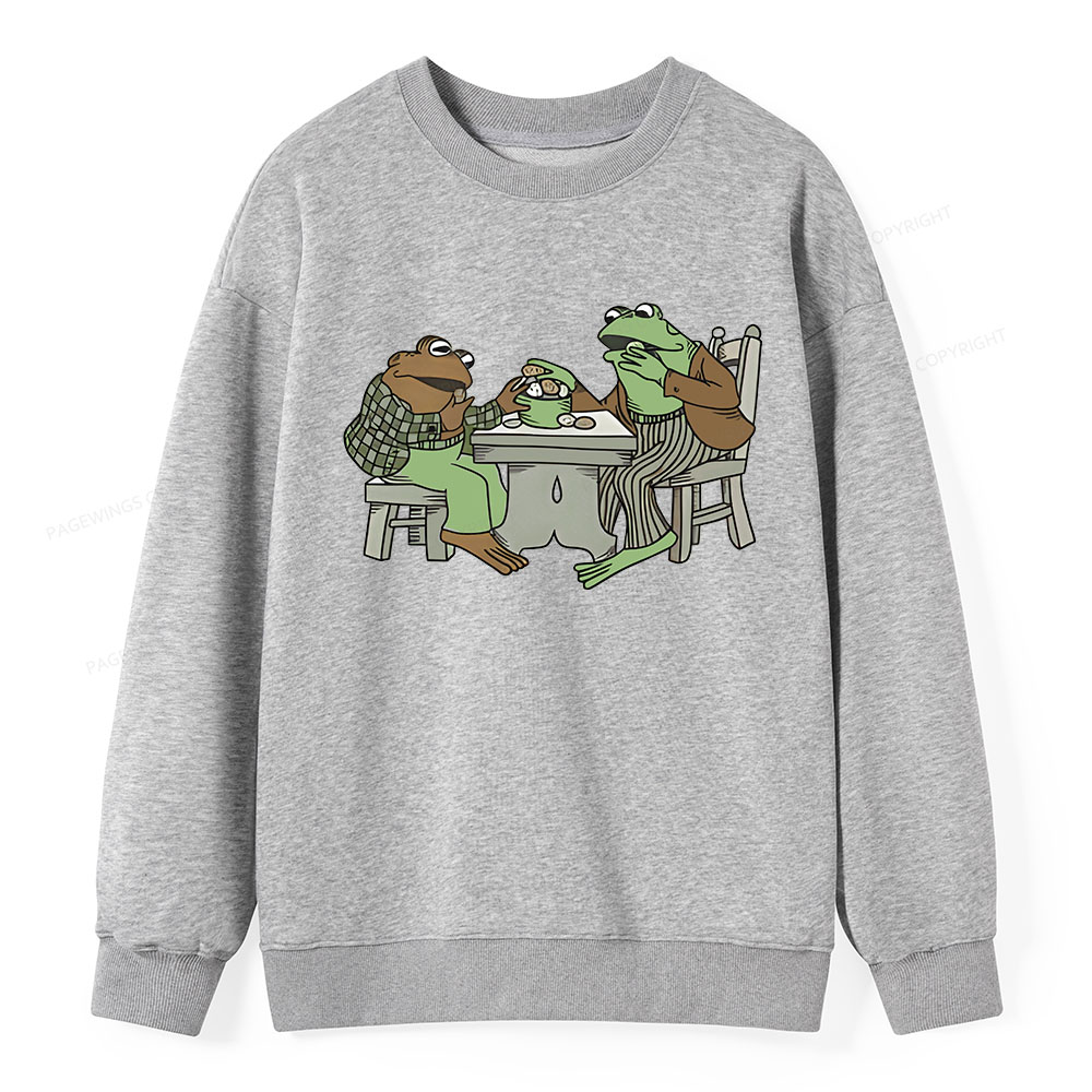 Pagewings frog & toad eat cookies Unisex Classic Sweatshirt