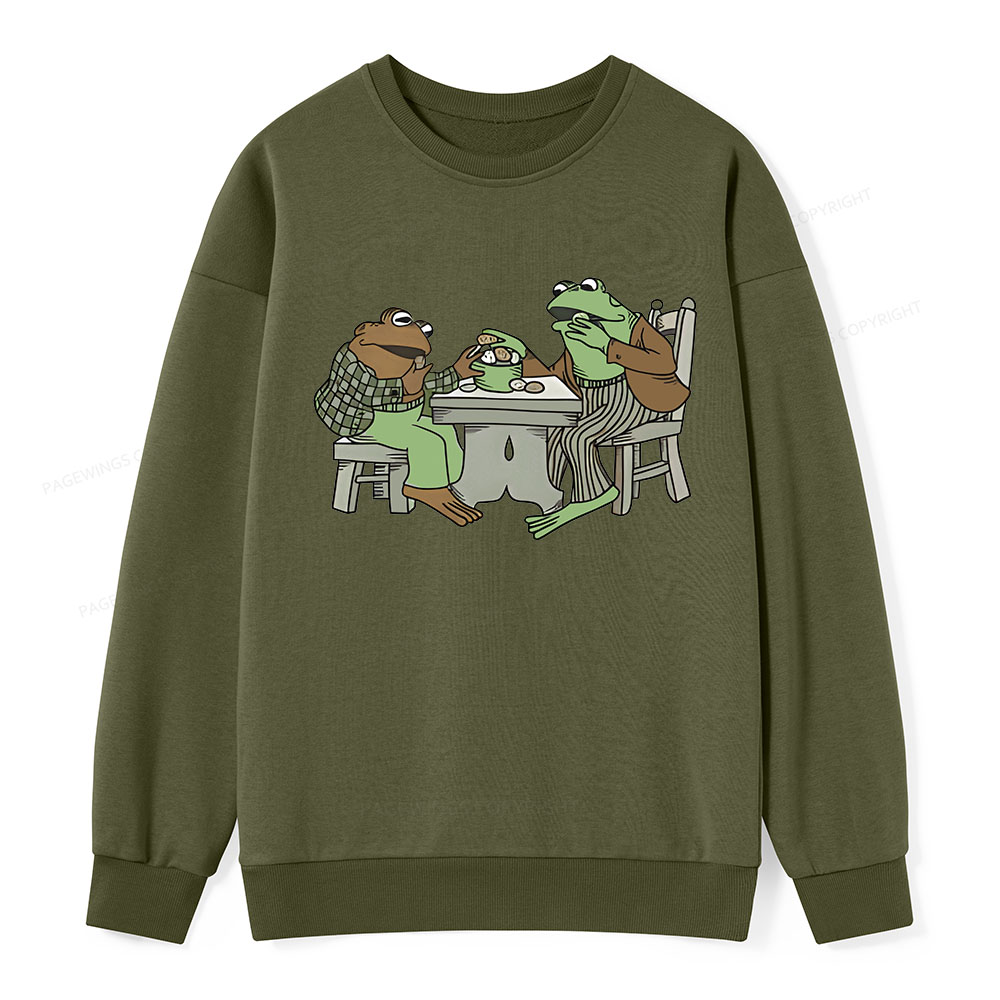 Pagewings frog & toad eat cookies Unisex Classic Sweatshirt