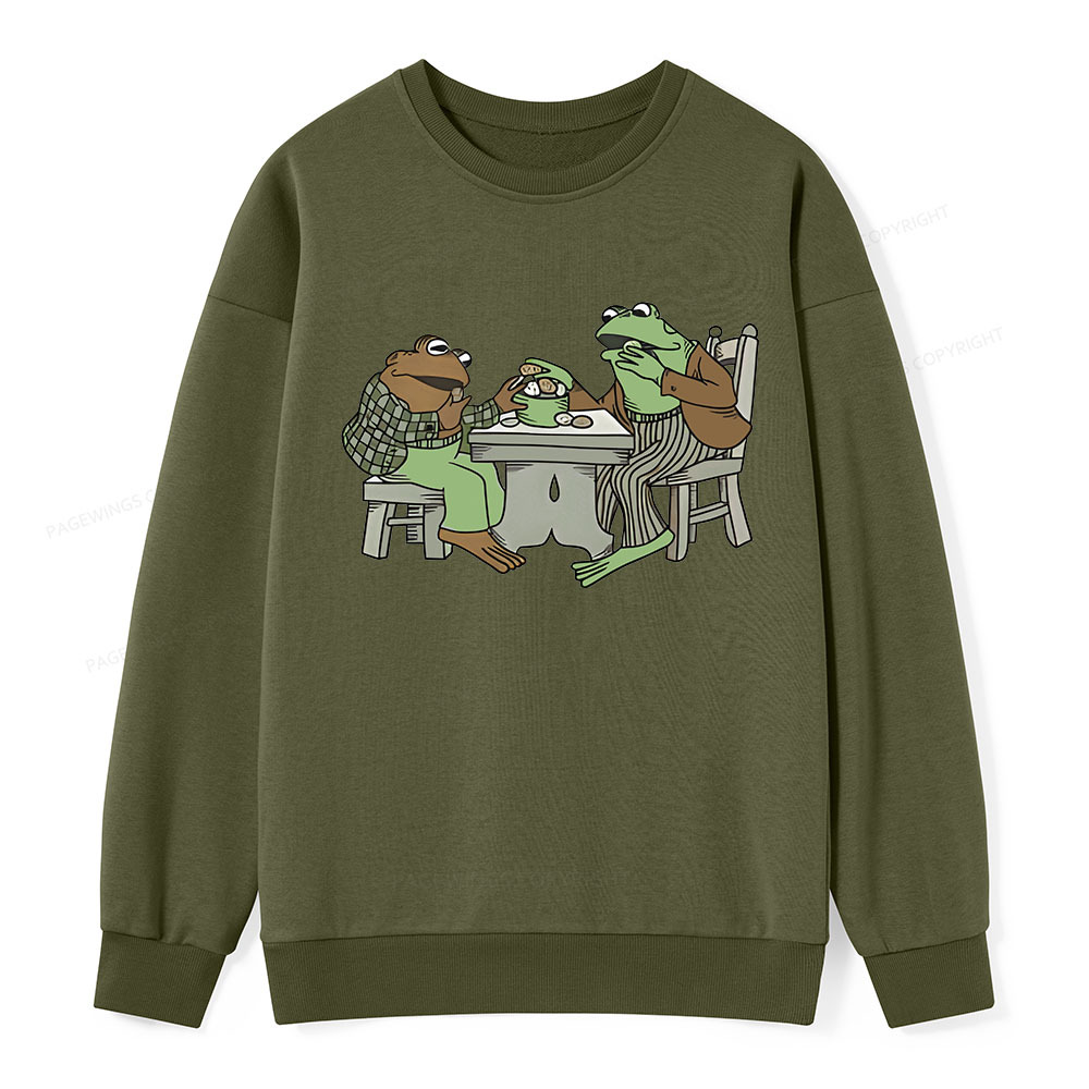 Pagewings frog & toad eat cookies Unisex Classic Sweatshirt
