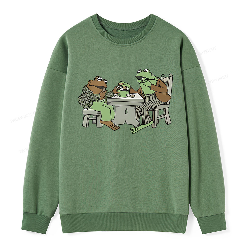 Pagewings frog & toad eat cookies Unisex Classic Sweatshirt
