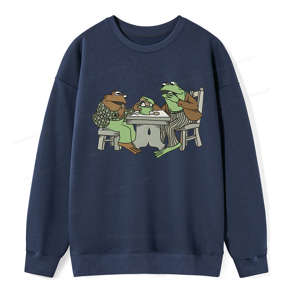 Pagewings frog & toad eat cookies Unisex Classic Sweatshirt