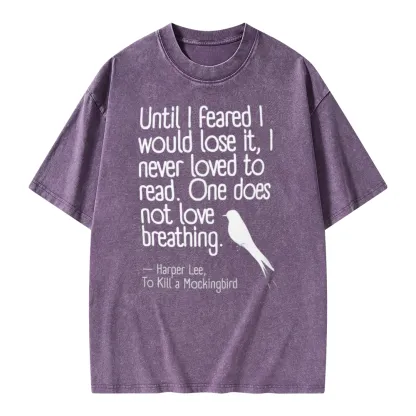 Pagewings To Kill a Mockingbird Reading Quote Unisex Washed T-shirt