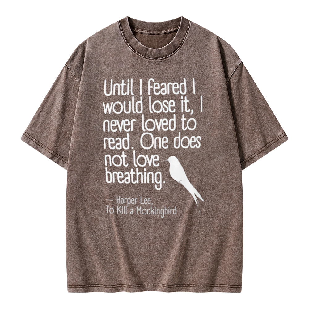 Pagewings To Kill a Mockingbird Reading Quote Unisex Washed T-shirt