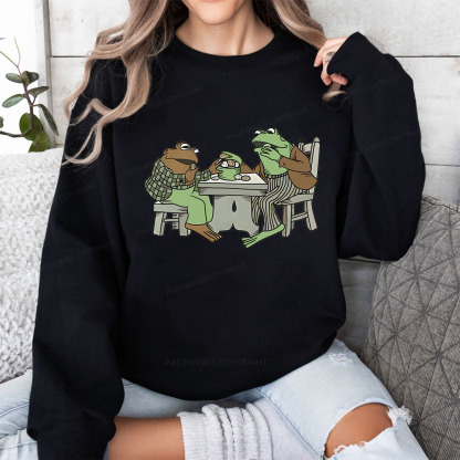 Pagewings frog & toad eat cookies Unisex Classic Sweatshirt