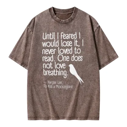 Pagewings To Kill a Mockingbird Reading Quote Unisex Washed T-shirt