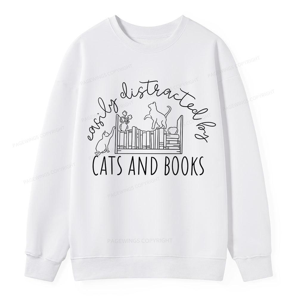 Pagewing Cute Cats And Books  Unisex Classic Sweatshirt
