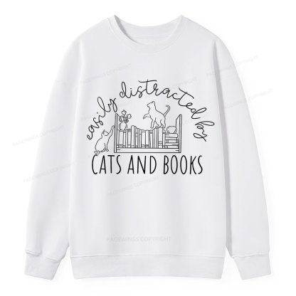 Pagewing Cute Cats And Books  Unisex Classic Sweatshirt