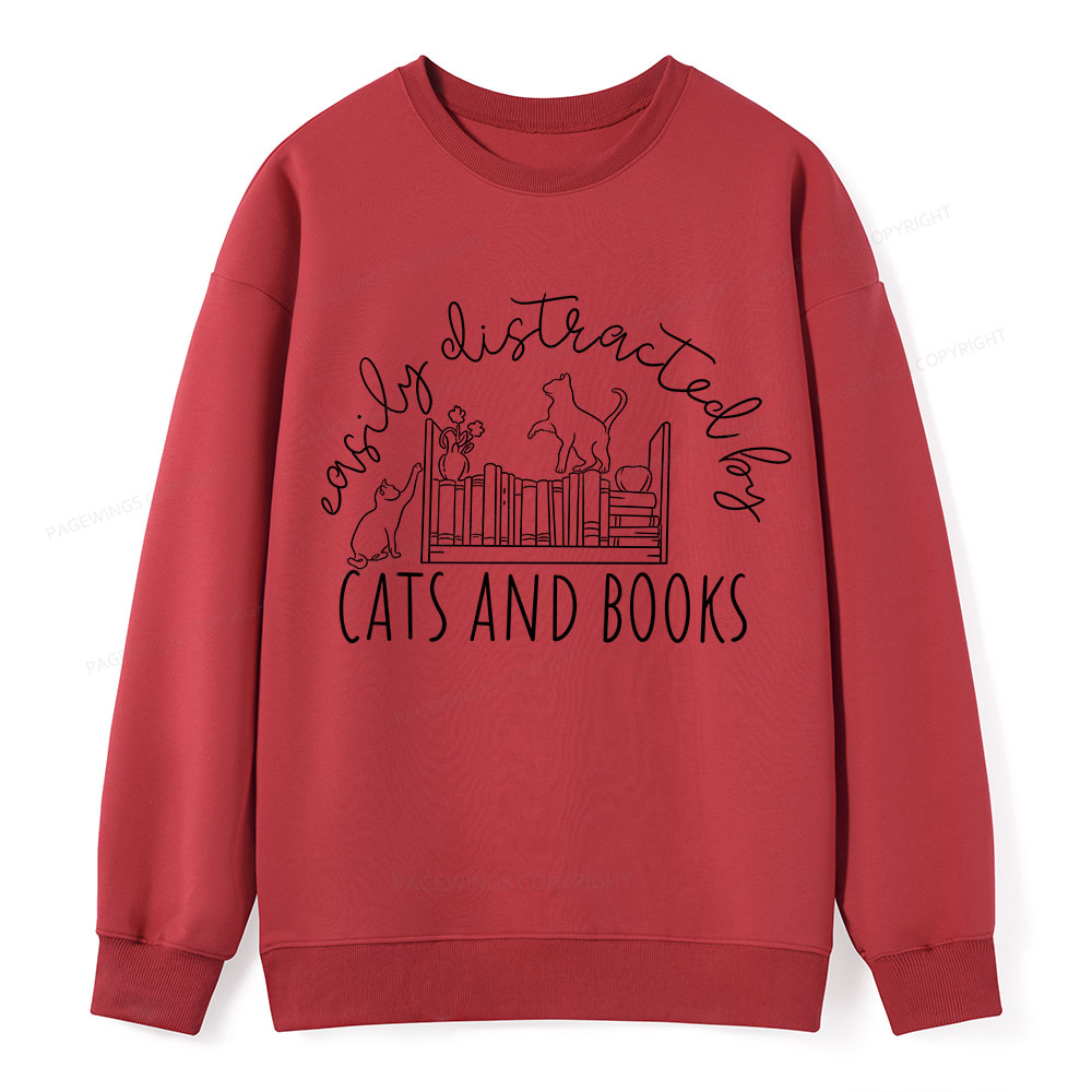 Pagewing Cute Cats And Books  Unisex Classic Sweatshirt